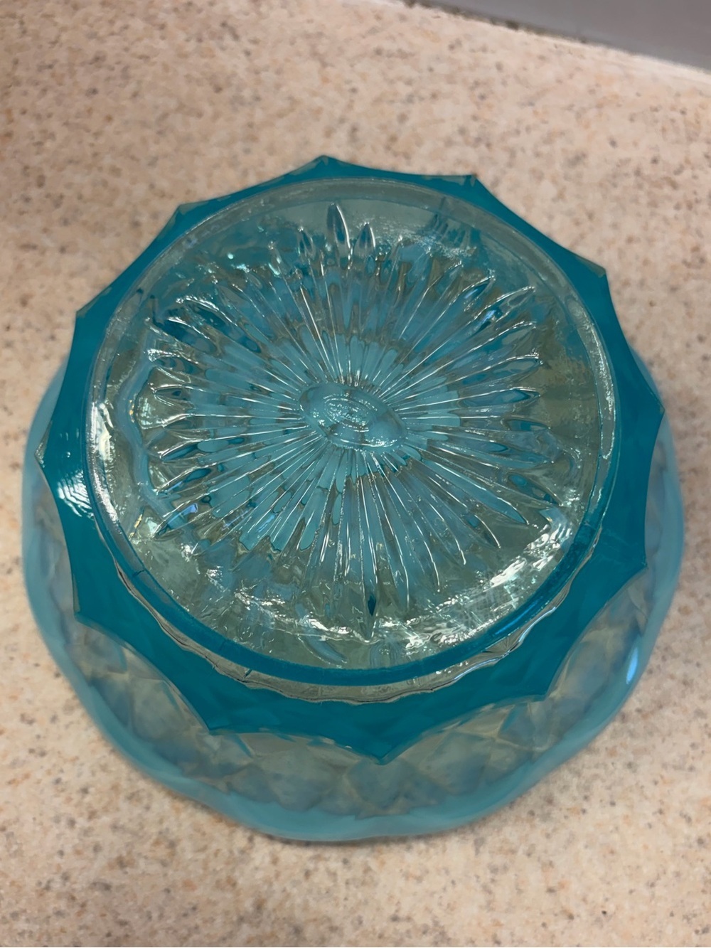 Vintage Fenton opalescent Blue Glass Candy dish- Home Art Accent - Picture 6 of 9